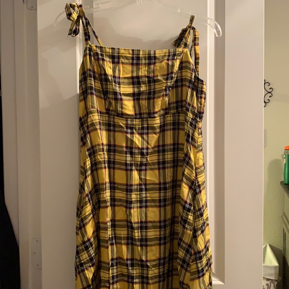 Yellow Plaid Dress